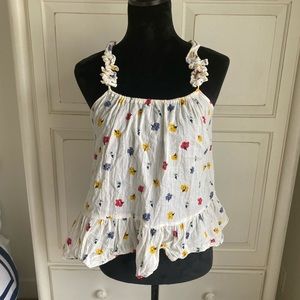 Madewell Floral Ruffle Strap Cami